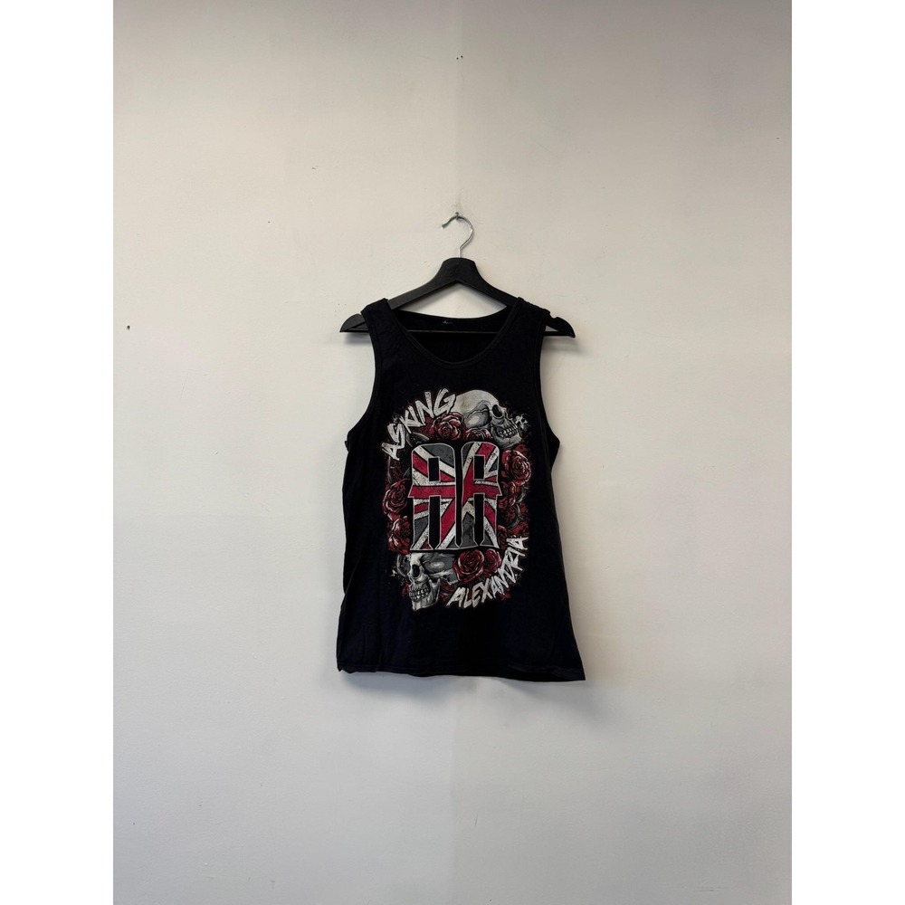 Asking Alexandria Shirt‎ Mens Small Black Tank Top Sleeveless Band Metal Graphic